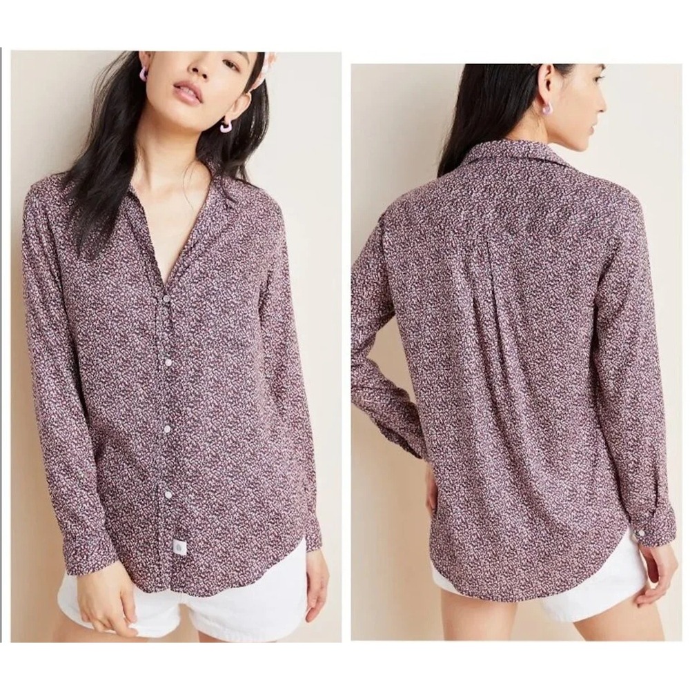 Grayson by Frank & Eileen The Hero Button Down Shirt Size XS Micro-Dot Print Red
